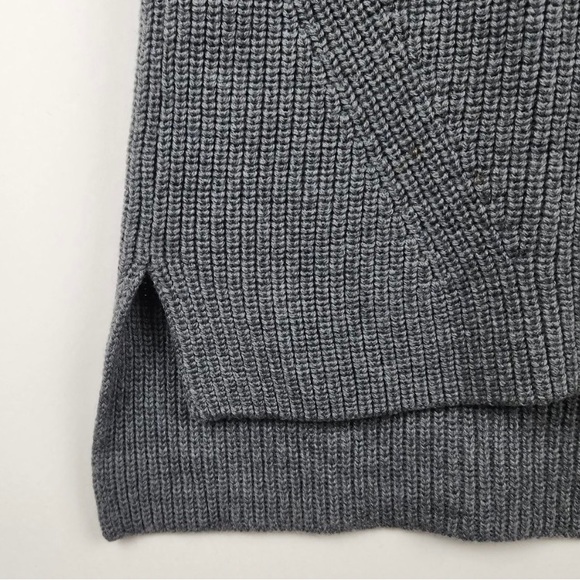 Everlane Chunky Wool Sleeveless Turtleneck Sweater Vest Hi-Lo Hem Spring XS - Picture 7 of 9